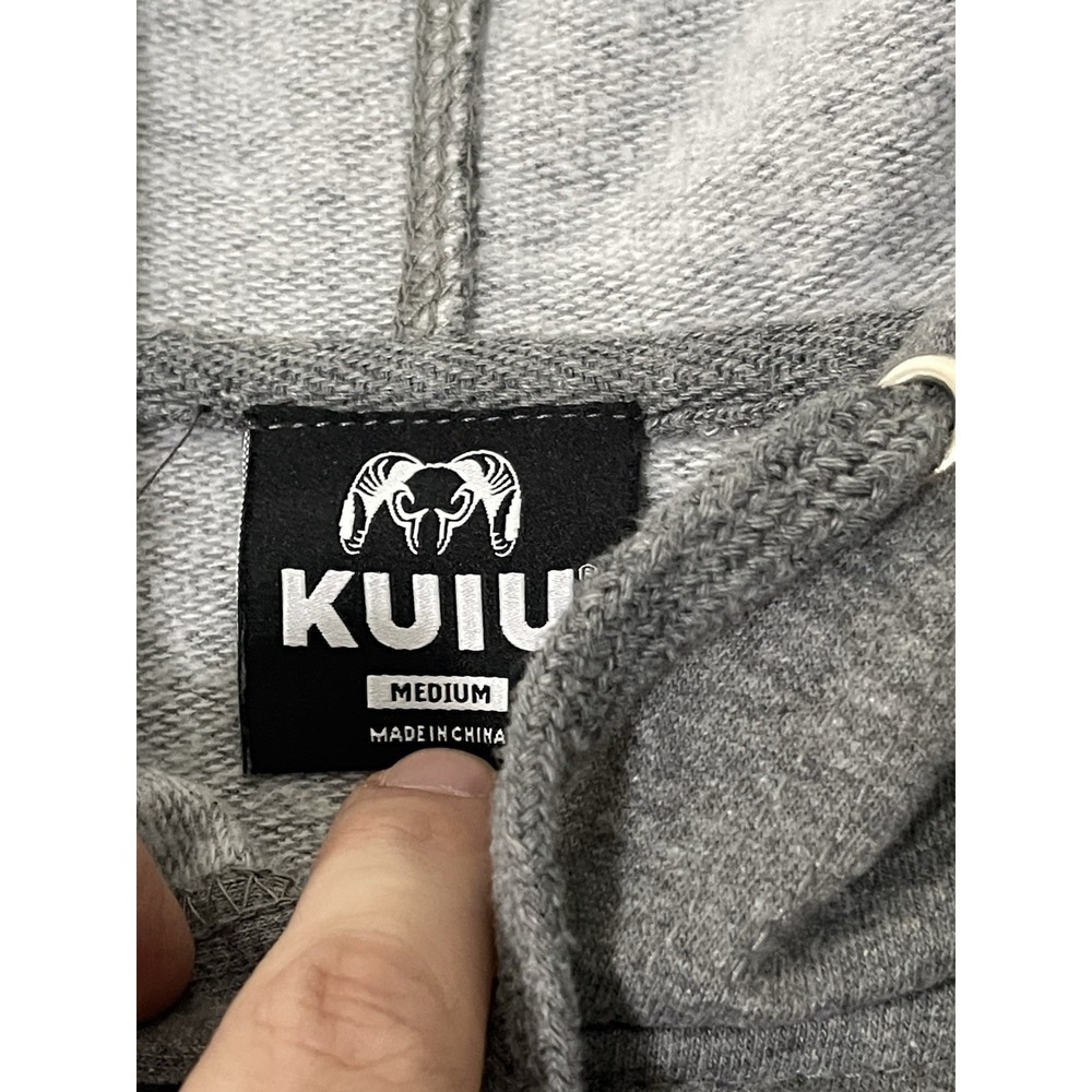 Kuiu Hoodie Womens Medium Gray Logo Outdoor Hunting Pockets Sweatshirt Hiking - Picture 2 of 7